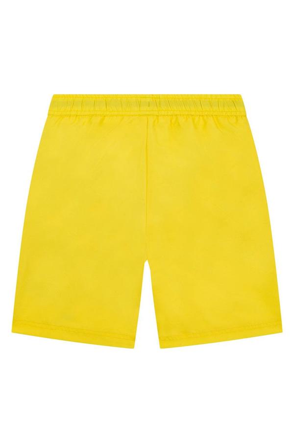 Dětské plavkové šortky Karl Lagerfeld žlutá barva, s potiskem