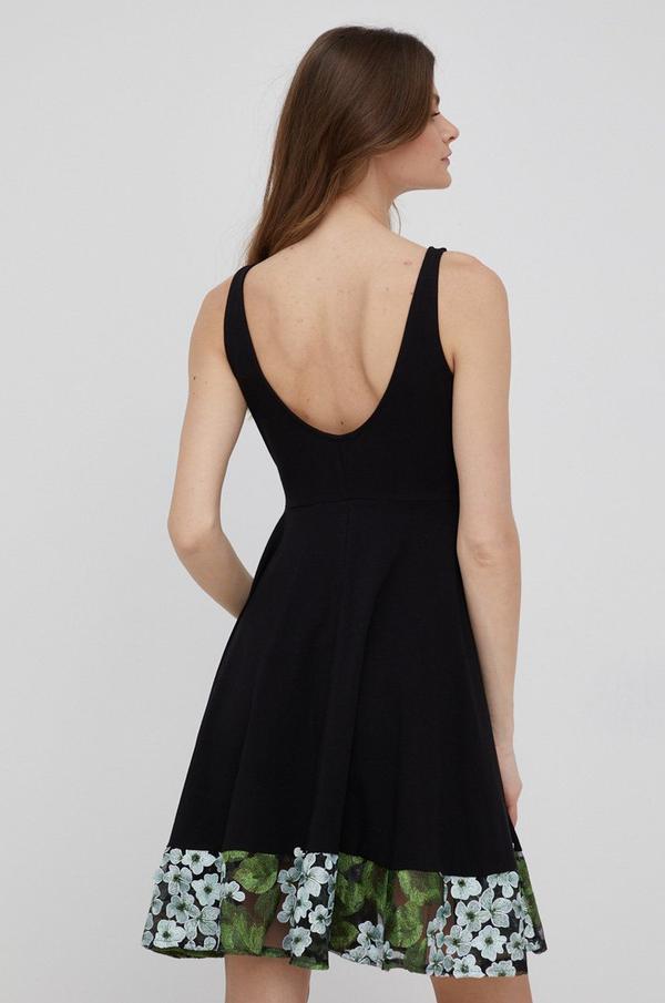 Šaty Desigual černá barva, mini, áčková