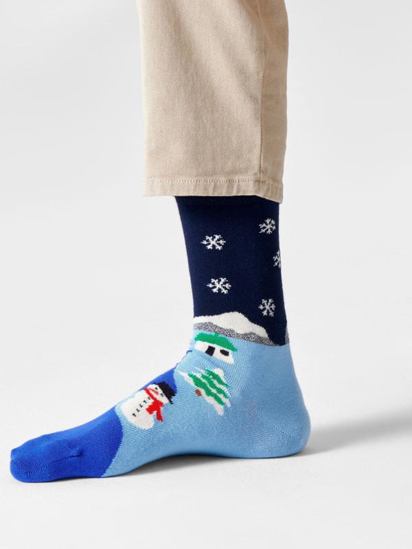 Happy Socks The Little House On The Snowland Ponožky Modrá