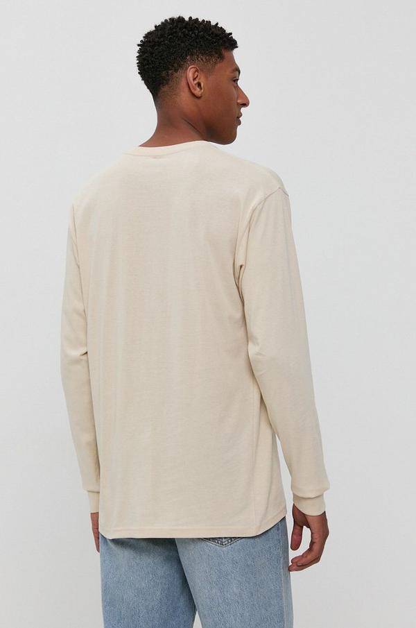 Tričko s dlouhým rukávem Vans pánské, průhledná barva, s potiskem