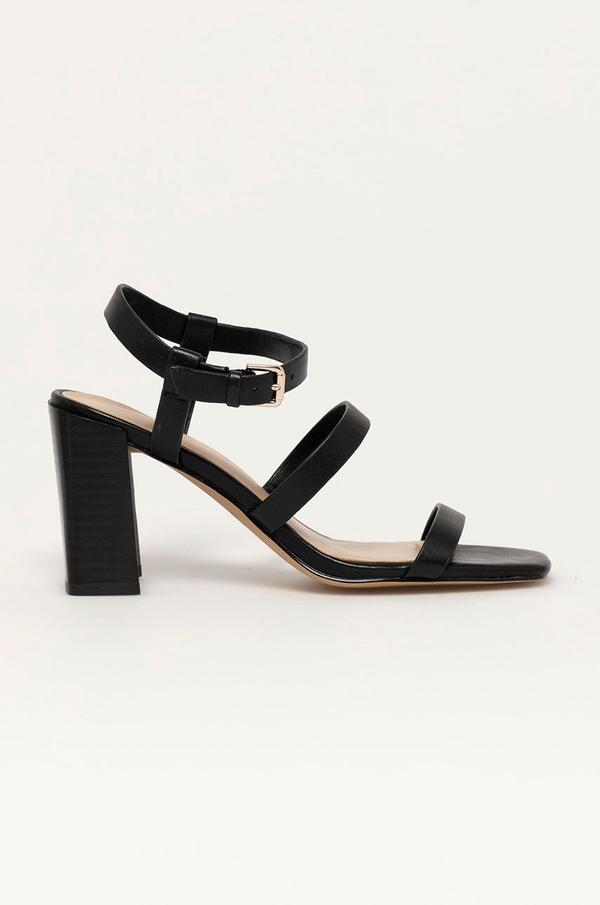 Kožené sandály Aldo černá barva