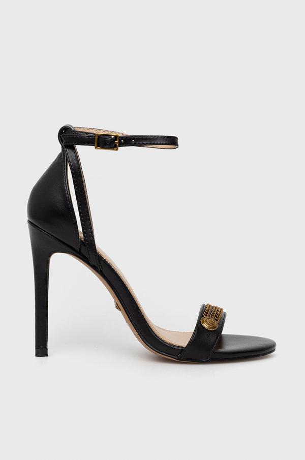 Kožené sandály Marciano Guess černá barva