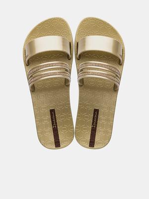 Ipanema New Glam Gold Pantofle Zlatá