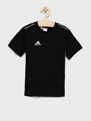Dětské bavlněné tričko adidas Performance FS3249 černá barva, hladké