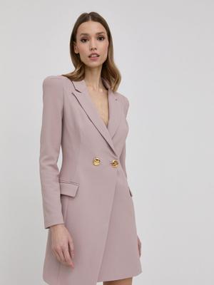 Šaty Elisabetta Franchi růžová barva, mini, přiléhavá