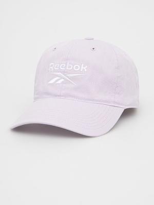 Bavlněná čepice Reebok růžová barva, s aplikací