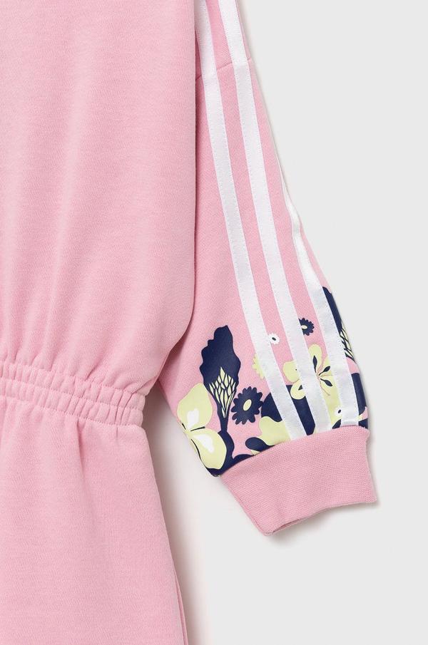 Dívčí šaty adidas Originals HC4611 růžová barva, mini