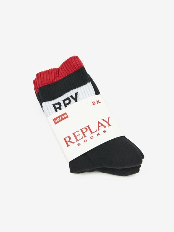Replay Ponožky 2 páry Černá