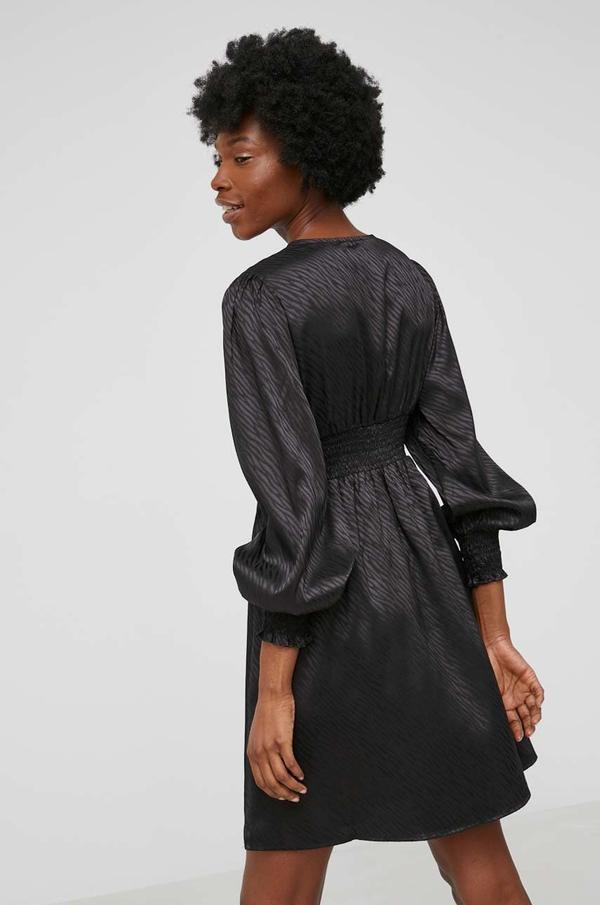 Šaty Answear Lab černá barva, mini, áčková