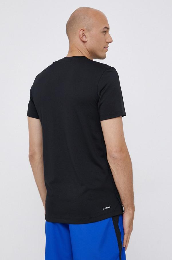 Tričko adidas Performance GU6388 pánské, černá barva, s potiskem