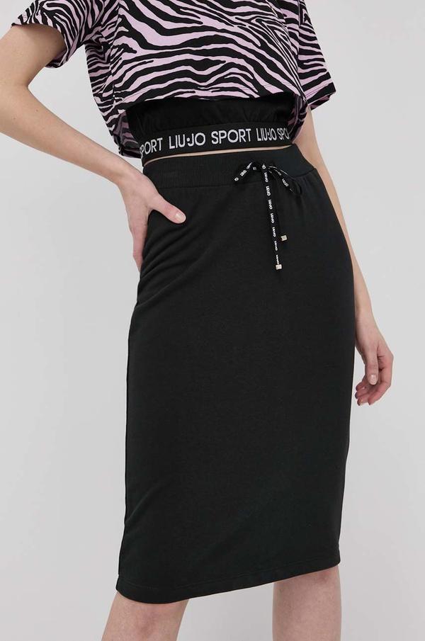Sukně Liu Jo černá barva, mini, jednoduchý
