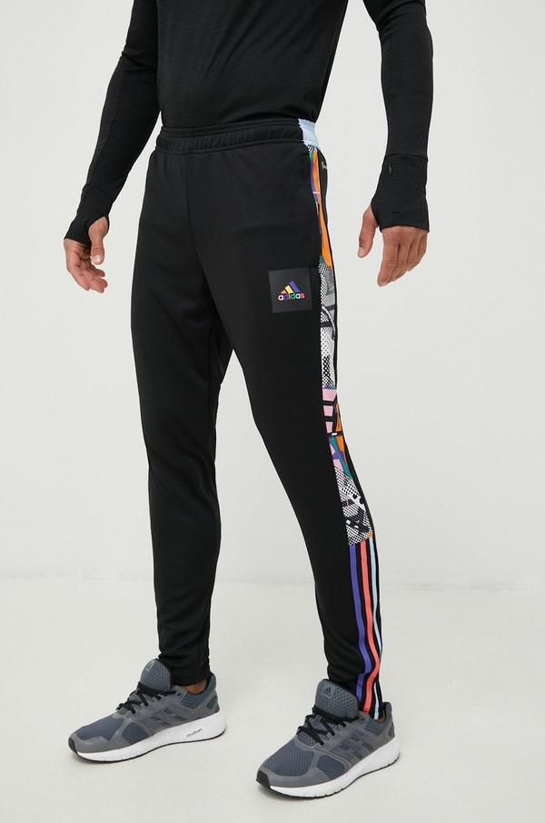 Tréninkové kalhoty adidas Performance Tiro Pride pánské, černá barva, s aplikací