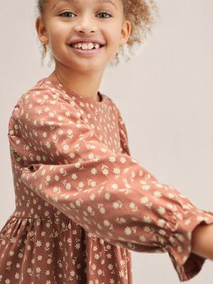 Dětské bavlněné šaty Mango Kids béžová barva, mini, áčková