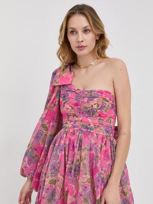 Šaty For Love & Lemons růžová barva, mini, áčkové