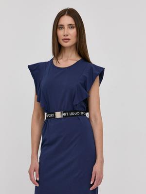 Šaty Liu Jo tmavomodrá barva, mini, jednoduchý
