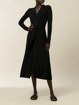 Šaty Ivy & Oak černá barva, midi, jednoduché