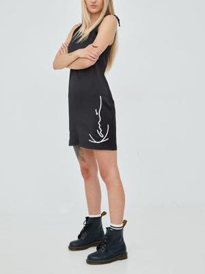 Šaty Karl Kani černá barva, mini