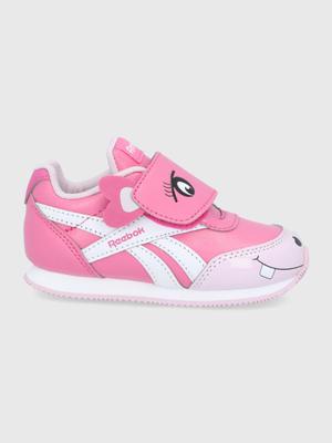 Dětské boty Reebok Classic H01352 růžová barva, na plochém podpatku