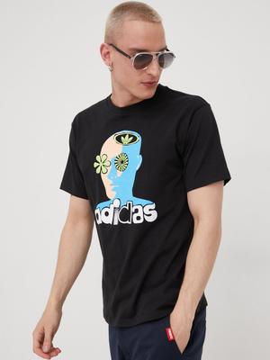 Bavlněné tričko adidas Originals HC2116 černá barva, s potiskem