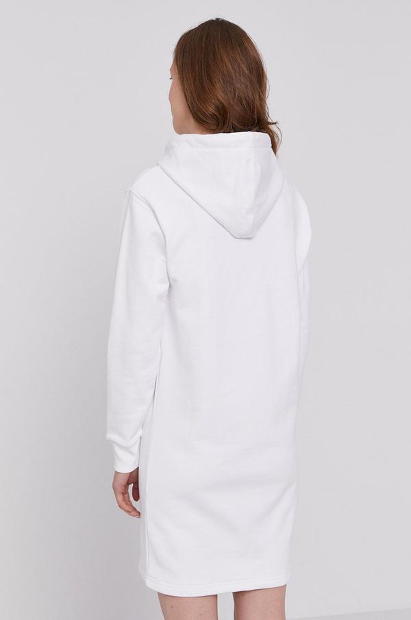 Šaty Lacoste bílá barva, mini, oversize