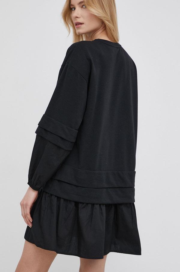 Šaty Vero Moda černá barva, mini, áčková