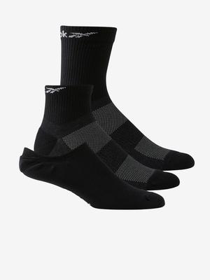 Reebok Ponožky 3 páry Černá