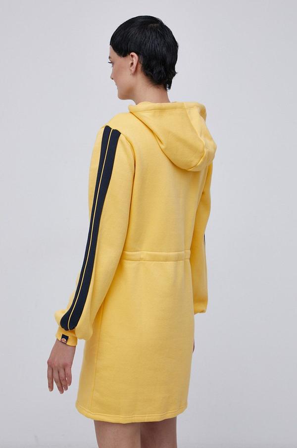 Šaty Ellesse žlutá barva, mini, jednoduché