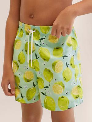 Dětské plavkové šortky Mango Kids Limab žlutá barva