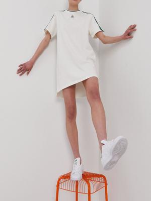 Šaty adidas Originals H56457 bílá barva, mini, oversize