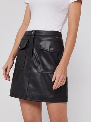 Sukně Armani Exchange černá barva, mini, jednoduchá