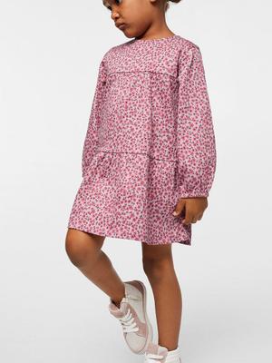 Dívčí šaty Mango Kids Jardin růžová barva, mini