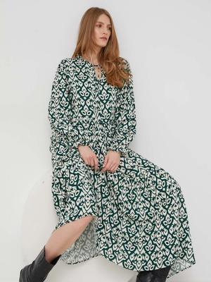 Šaty Answear Lab zelená barva, maxi, oversize