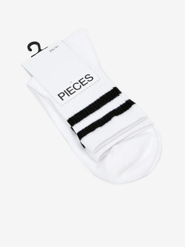 Pieces Assie Ponožky Bílá