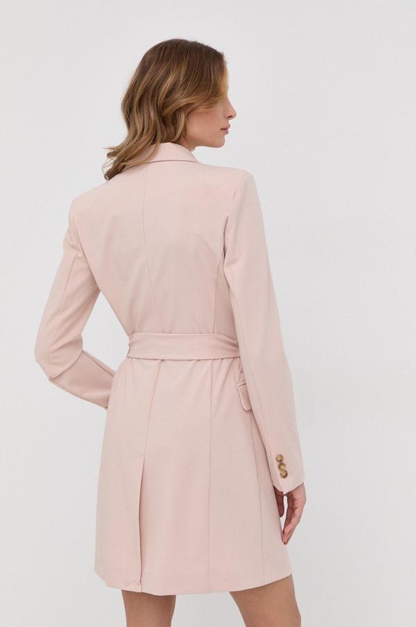 Šaty Silvian Heach růžová barva, mini, přiléhavá