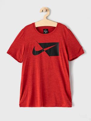 Dětské tričko Nike Kids červená barva, s potiskem