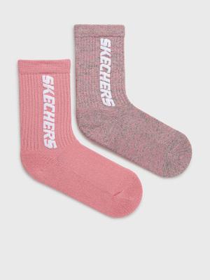 Dětské ponožky Skechers (2-pack) růžová barva