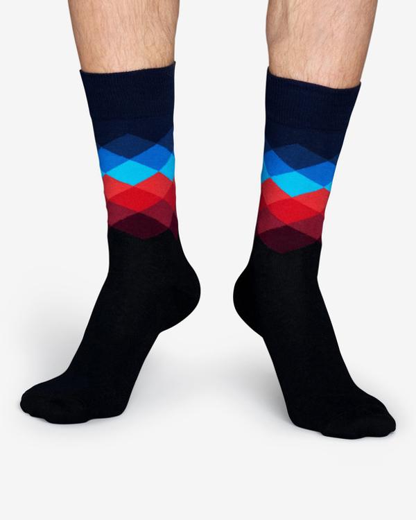 Happy Socks Faded Diamond Ponožky Vícebarevná