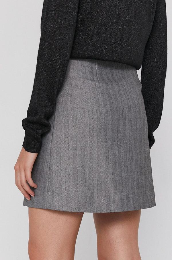 Sukně Armani Exchange šedá barva, mini, áčková