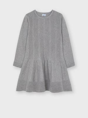 Dívčí šaty Mayoral šedá barva, mini, áčkové
