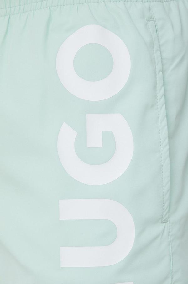 Plavkové šortky HUGO zelená barva