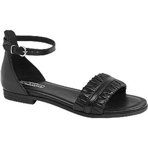 Černé kožené sandály 5th Avenue