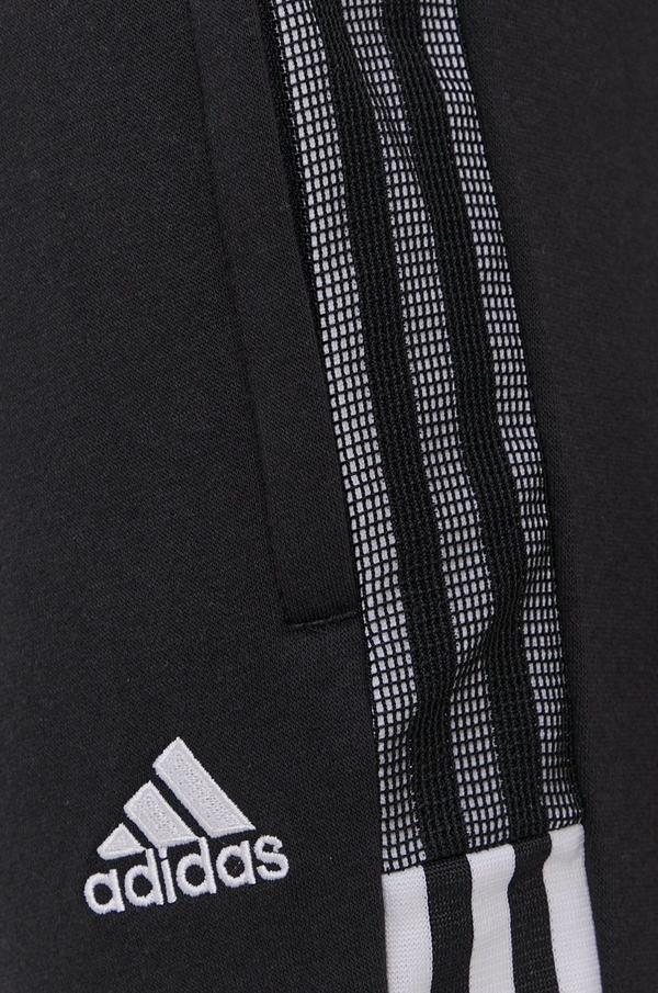 Kalhoty adidas Performance GM7334 dámské, černá barva, s aplikací