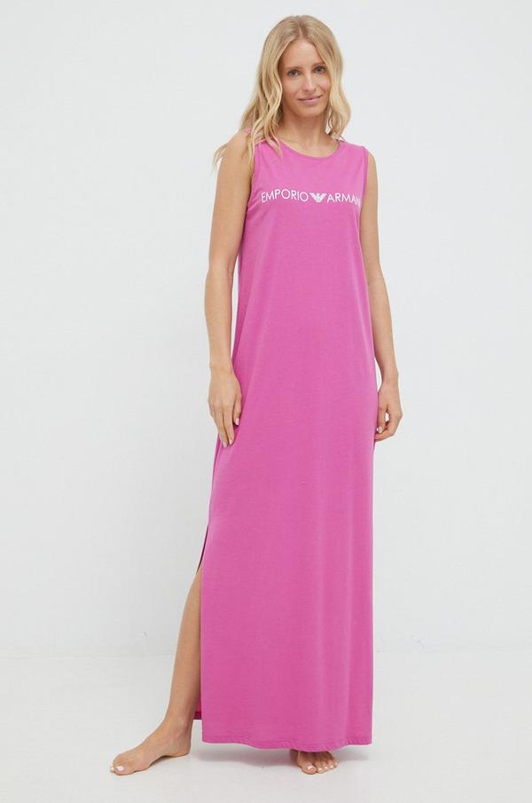 Plážové šaty Emporio Armani Underwear fialová barva