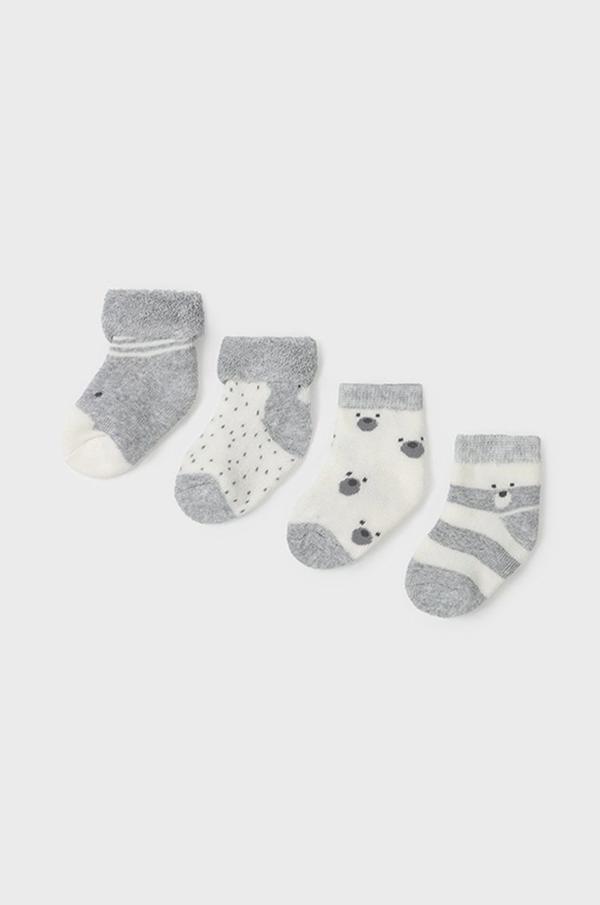 Dětské ponožky Mayoral Newborn (4-Pack) šedá barva