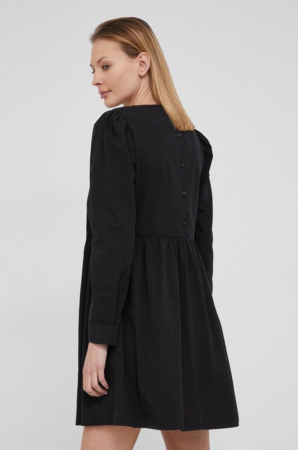 Bavlněné šaty Answear Lab černá barva, mini, jednoduchý