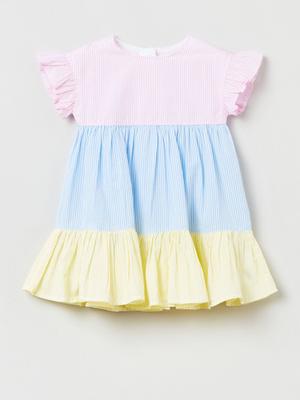 Dětské bavlněné šaty OVS růžová barva, mini