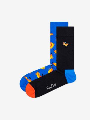 Happy Socks Hot Dog Dog Ponožky 2 páry Modrá