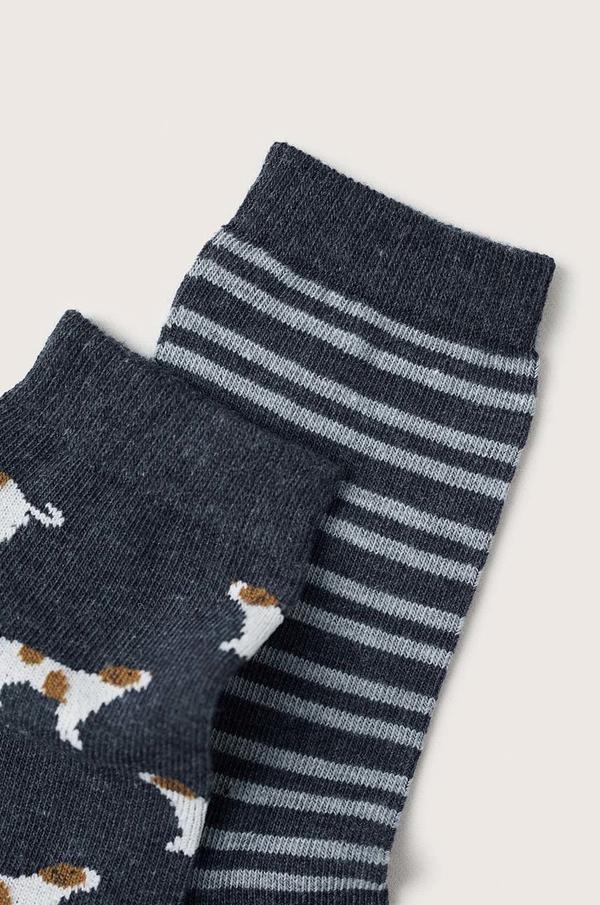 Dětské ponožky Mango Kids Dogs (2-pack) tmavomodrá barva