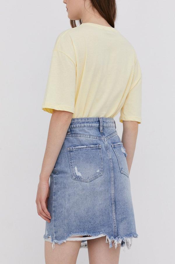 Džínová sukně Answear Lab mini, jednoduchá