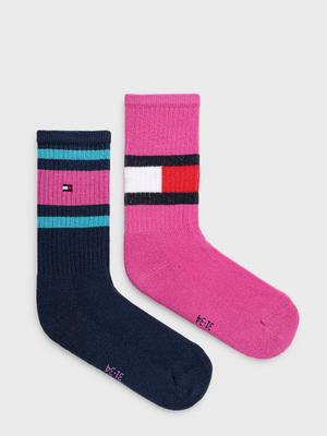 Dětské ponožky Tommy Hilfiger ( 2-pak) růžová barva